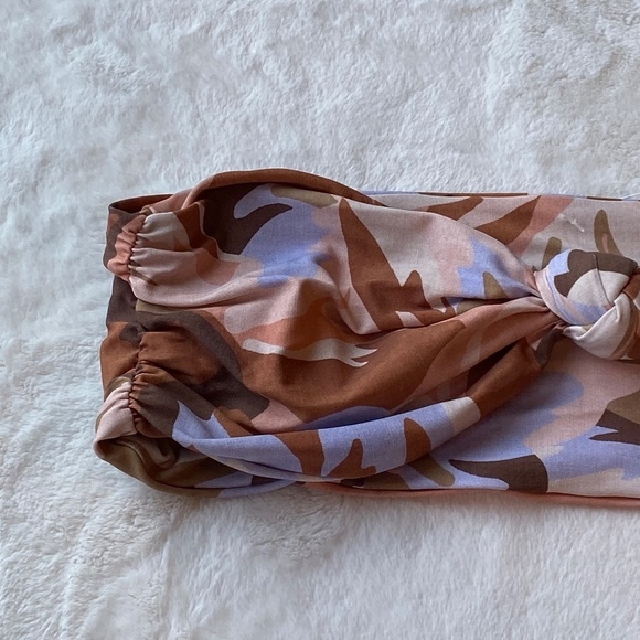 New! Stone Fox Swim lele knotted bandeau top pastel petal 19660 - Picture 8 of 11